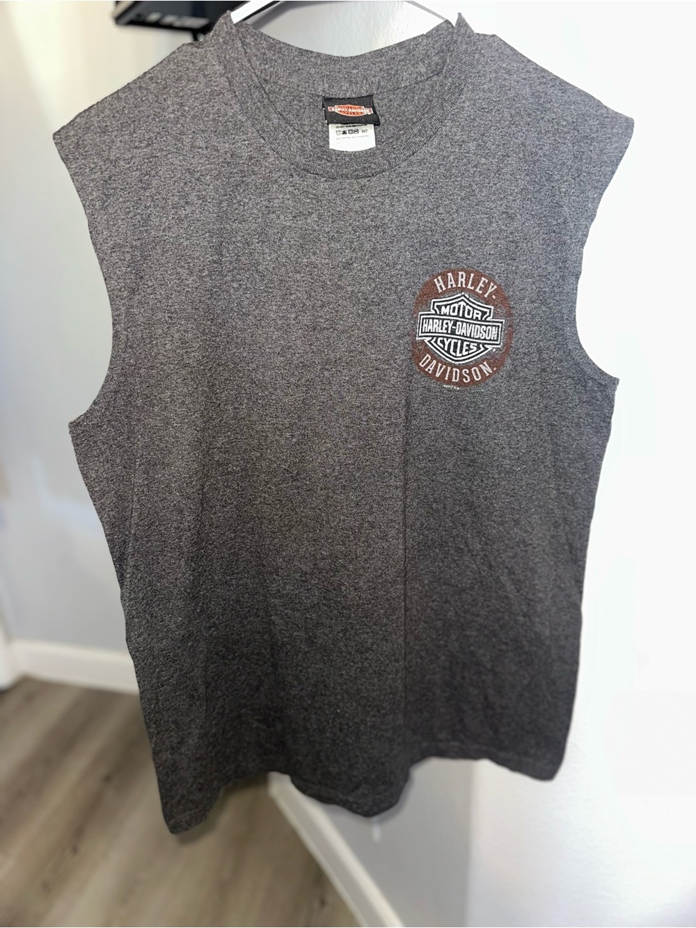 Harley-Davidson Gray Sleeveless Tank with Chest Logo